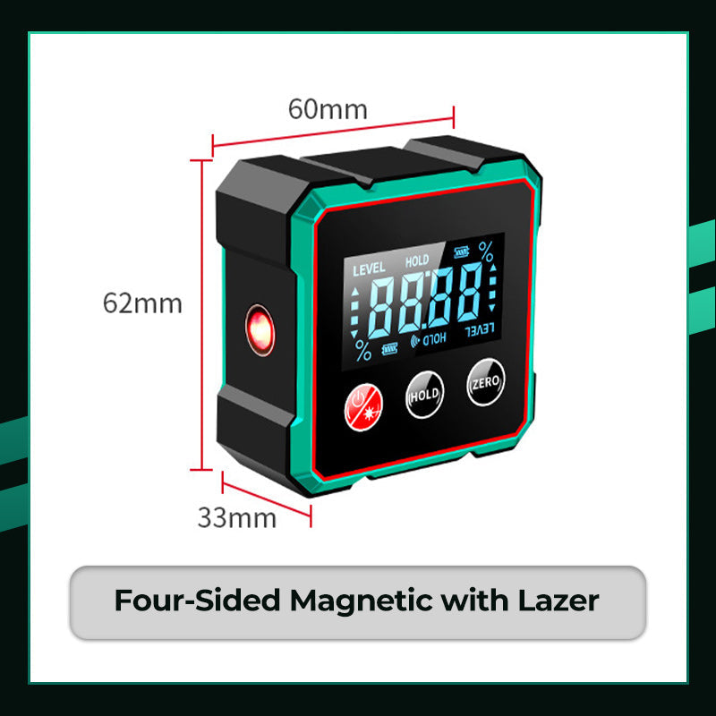 Magnetisk Digital Vinkelmåler med Elektronisk Laser