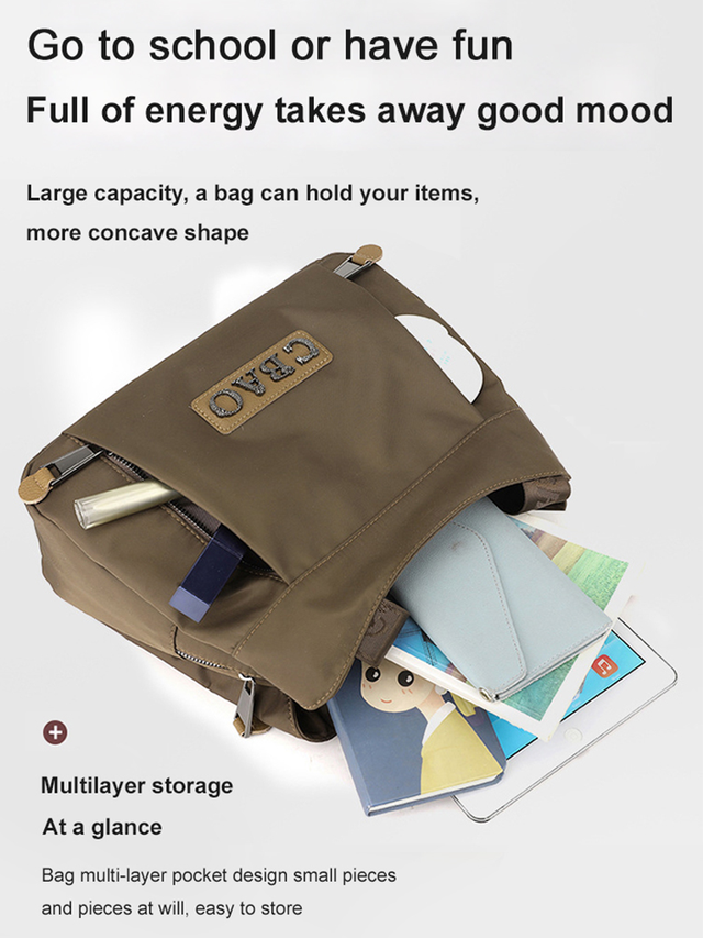 đ„ Crossbody-veske i nylon med stor kapasitet