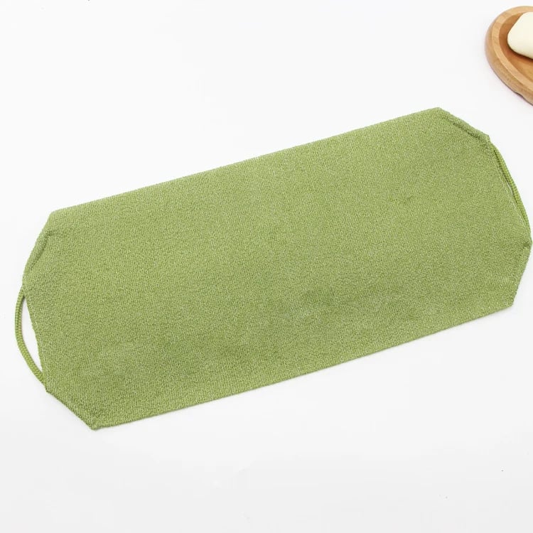 Sett med eksfolierende badehåndklær