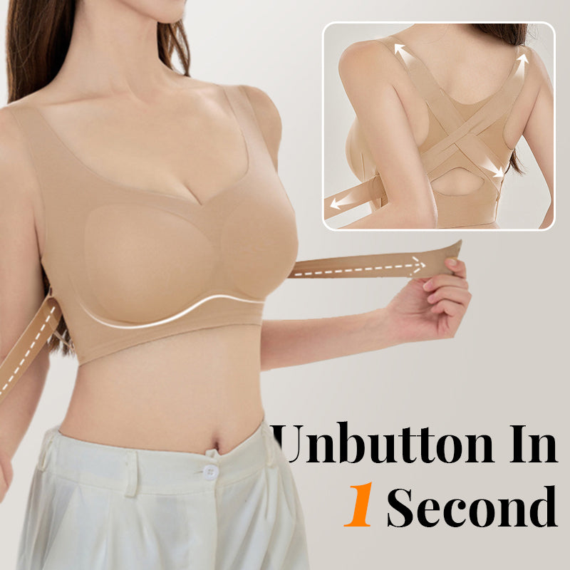 💕Sømløs Push Up-BH med frontlukking for kvinner🎁