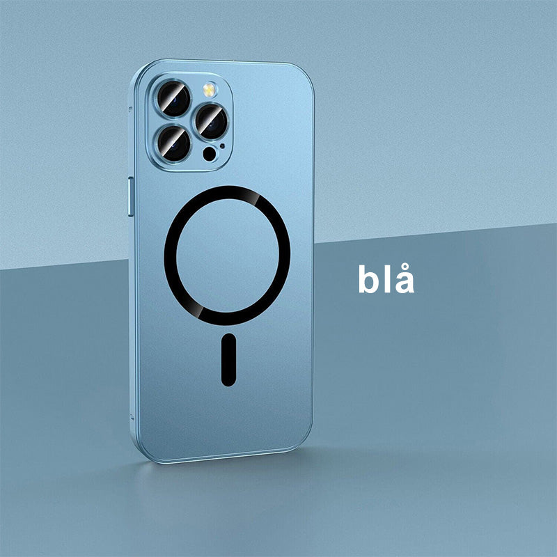 Magnetisk ladede aluminium metallstøtfanger matt deksel til iPhone