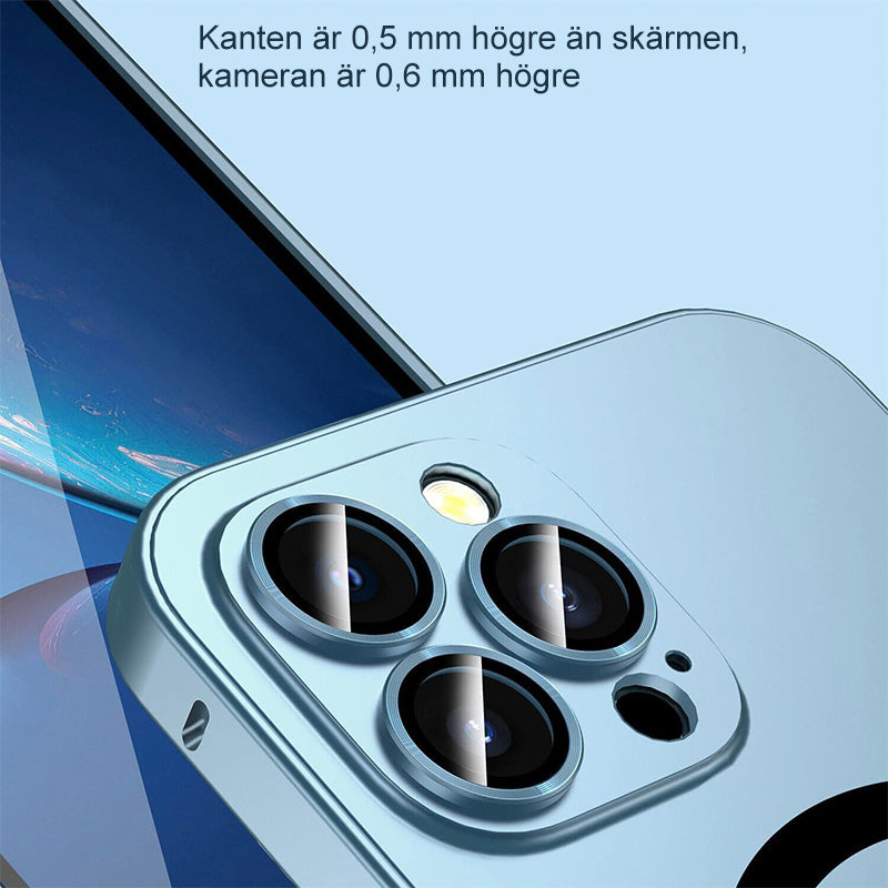 Magnetisk ladede aluminium metallstøtfanger matt deksel til iPhone