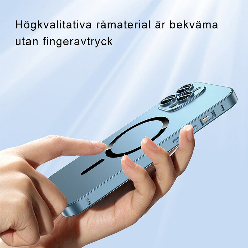 Magnetisk ladede aluminium metallstøtfanger matt deksel til iPhone