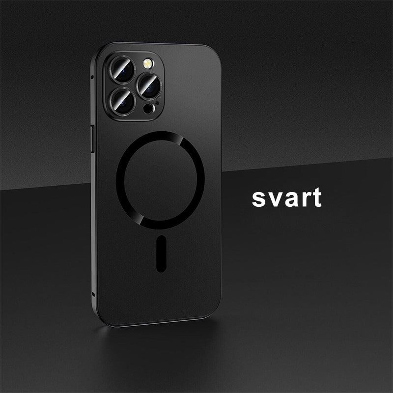 Magnetisk ladede aluminium metallstøtfanger matt deksel til iPhone