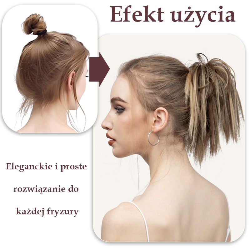 Messy Hestehale Parykk Wrap