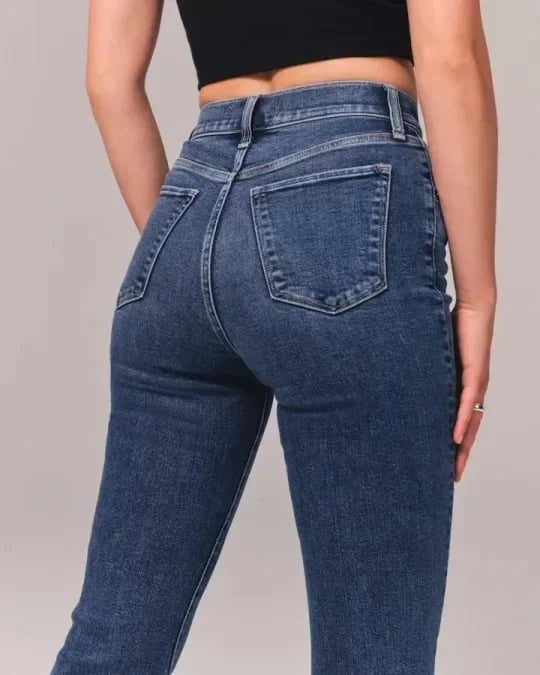 💥Varmt salg 49% rabatt🔥Jeans med ultrahøyt snitt og stretch