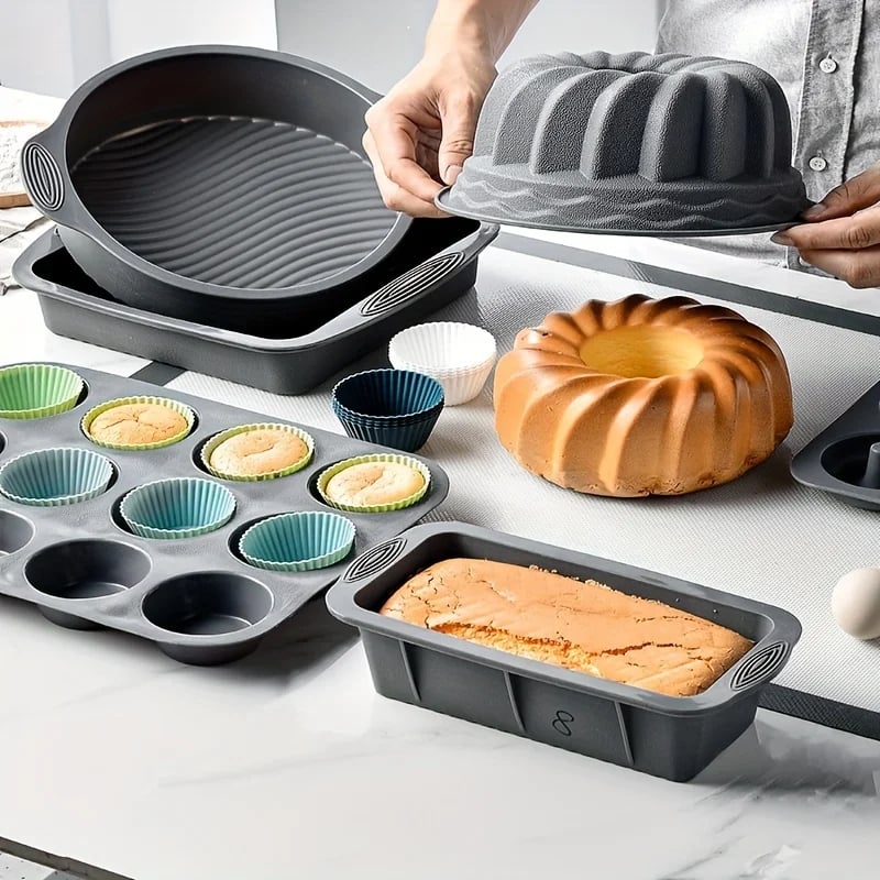Silikon Kakeformer Sett for Enkel Baking