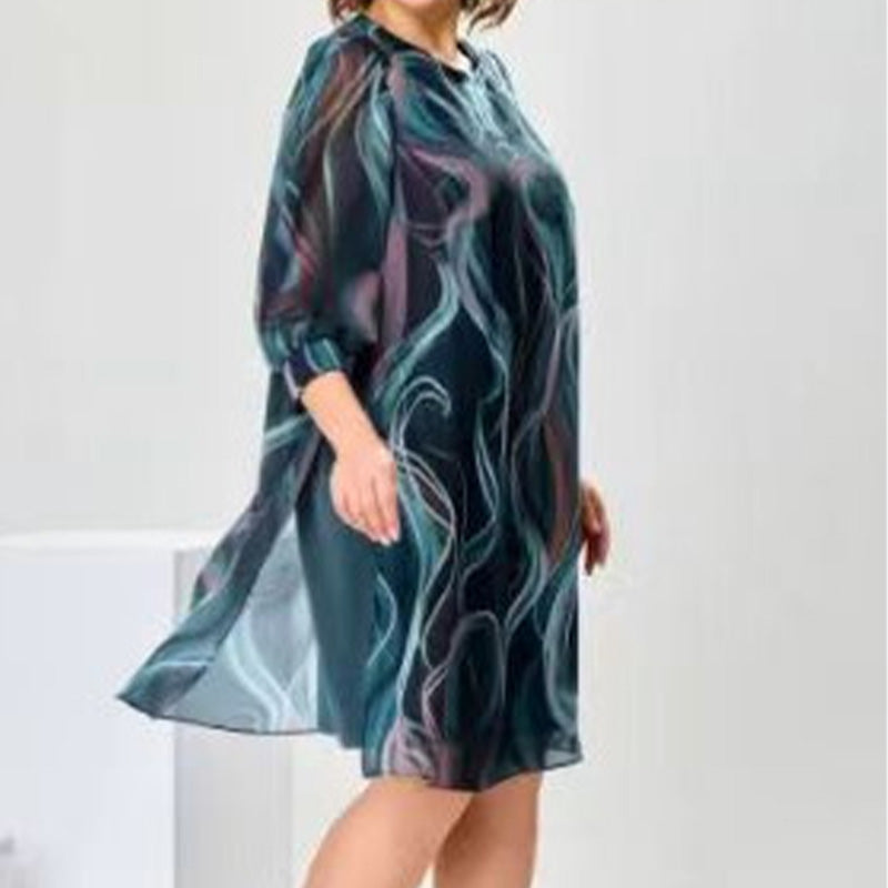 💖Begrenset salg 50% rabatt💖på damemote pustende løs kjole