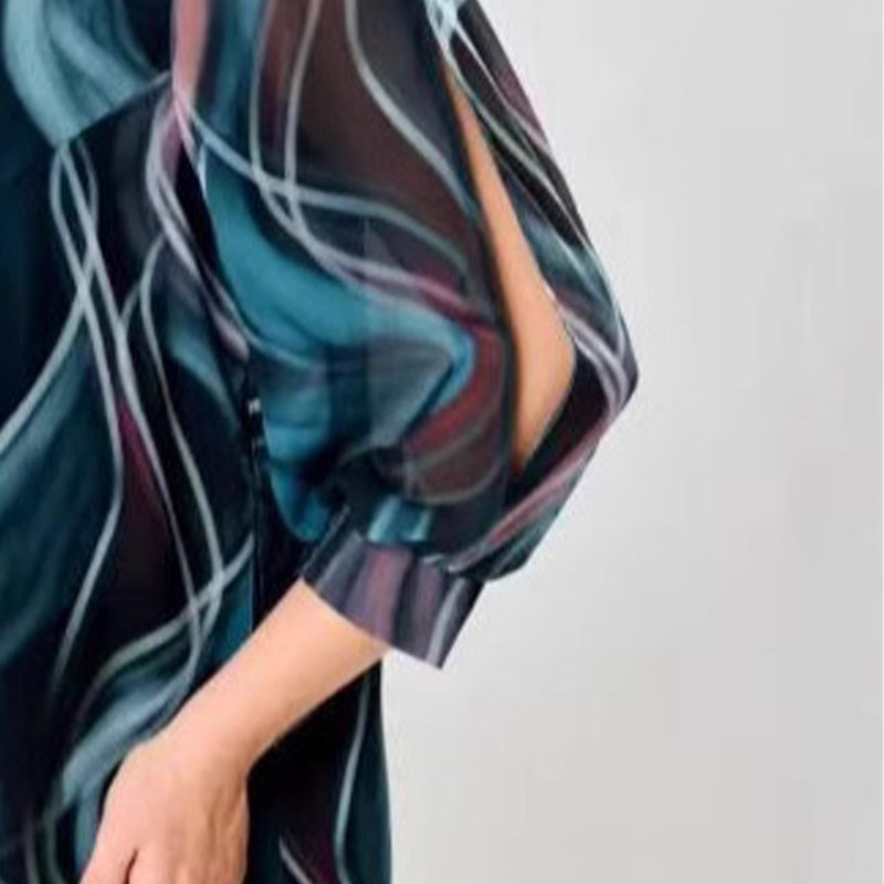 💖Begrenset salg 50% rabatt💖på damemote pustende løs kjole