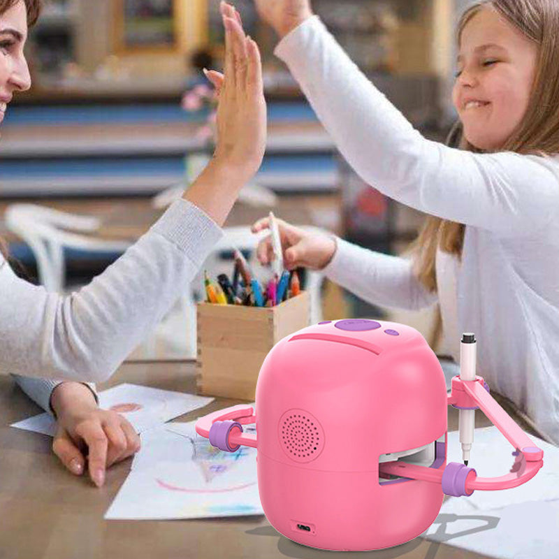Interaktiv tegnerobot for barn med 100 kort