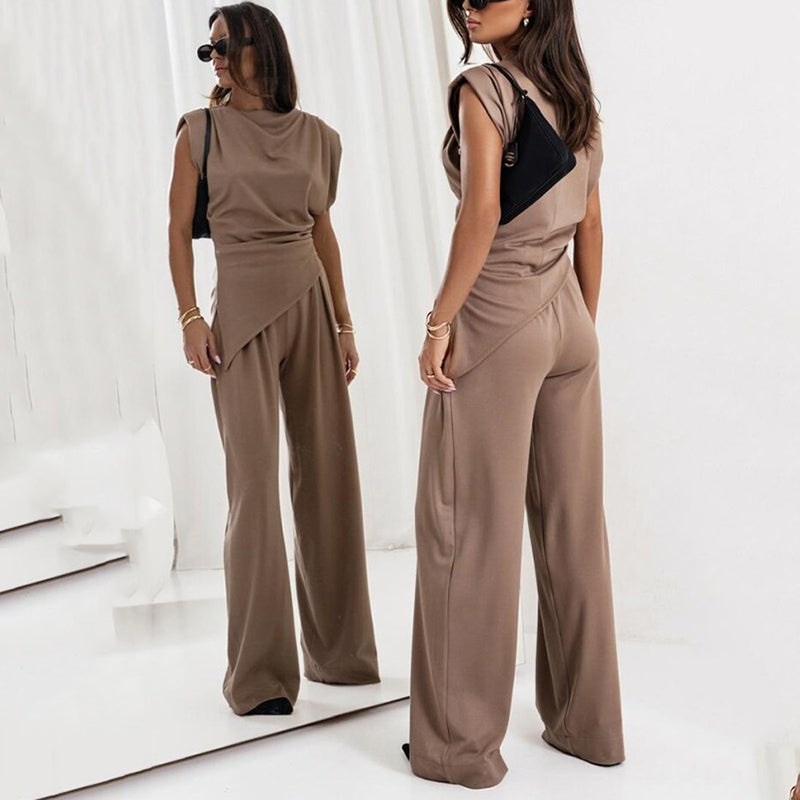 Elegant ensfarget todelt sett for kvinner