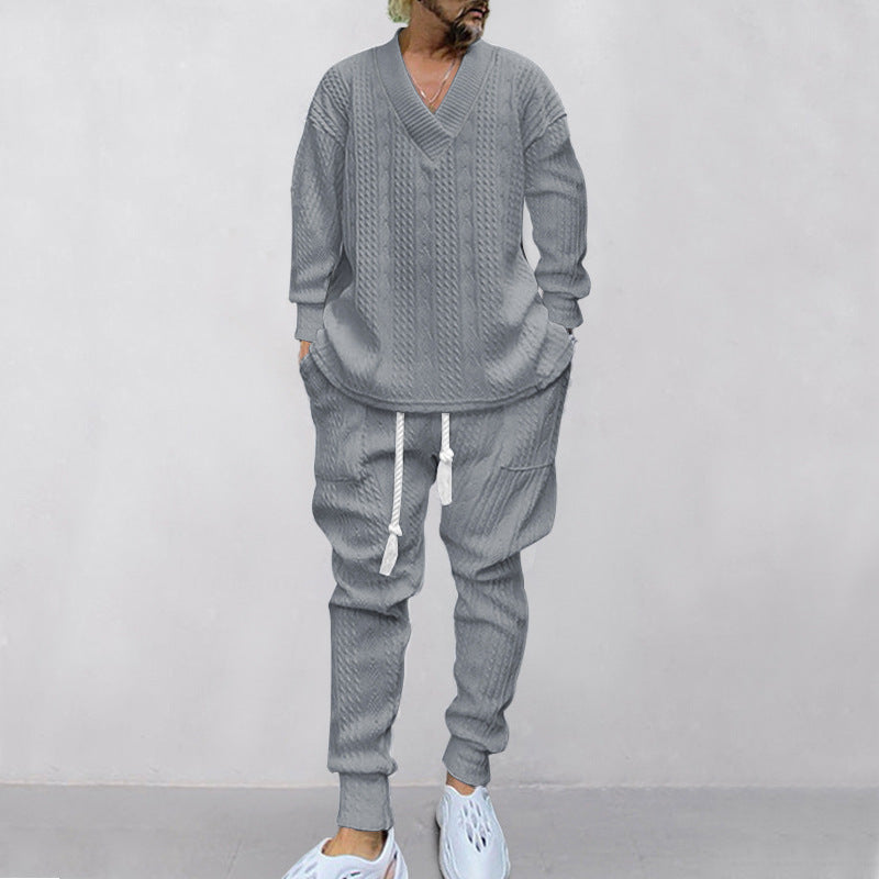 đ„Ankom i dag â 49%đ„ 2-delt herresett med baggy V-hals genser og joggebukser
