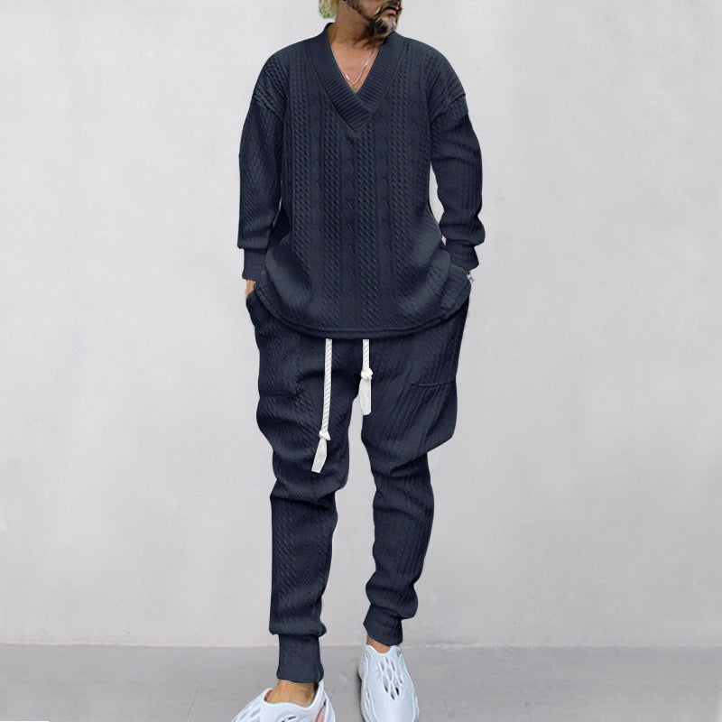 đ„Ankom i dag â 49%đ„ 2-delt herresett med baggy V-hals genser og joggebukser