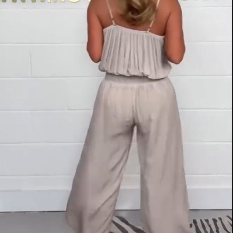 ❤️Avslappet, løs camisole-jumpsuit for kvinner
