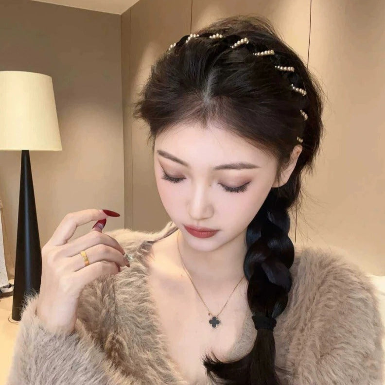 🔥Varmt salg🔥Vintage High Cranium Artificial Pearl Hairband (50% avslag)