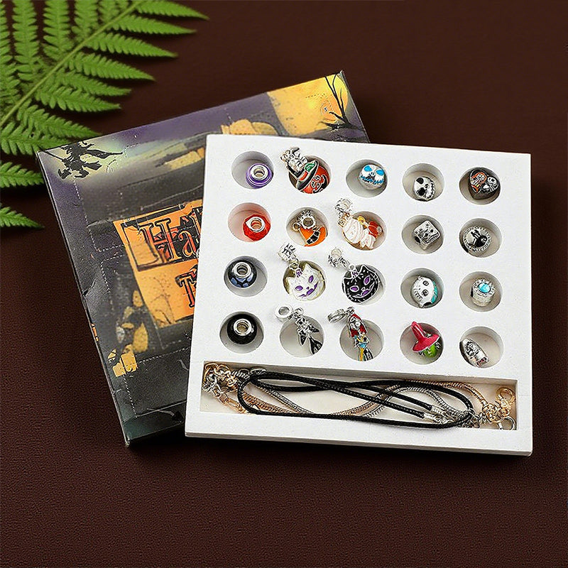 🎃👻 SISTE DAGS KAMPANJE - 50 % RABATT 💜🎁 Halloween DIY armbånd- og halskjedesett