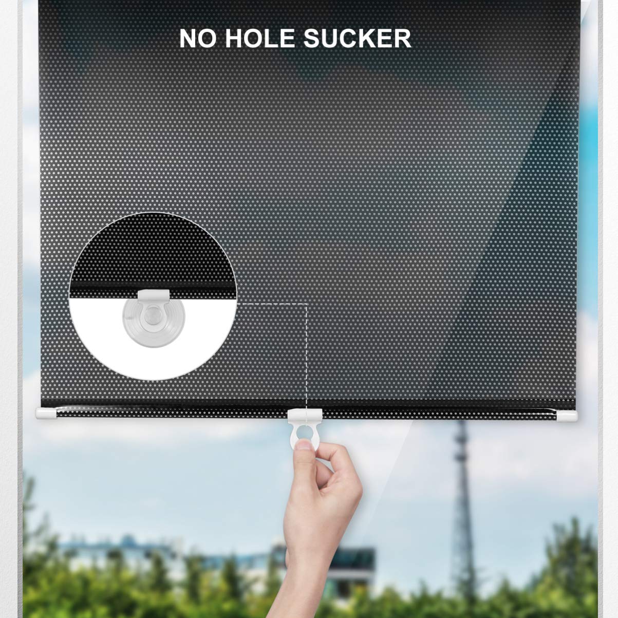 Inntrekkbar vindusrullegardin for lastebil/bil/SUV/soverom/kjøkken/stue/kontor