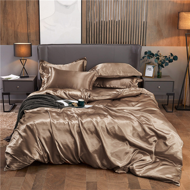 25 Momme Luxury Pure Mulberry Silk sengetøy sett med 4(1x dynetrekk + 1x laken + 2x putevar)