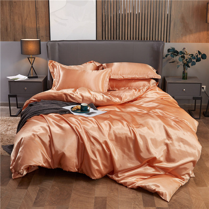 25 Momme Luxury Pure Mulberry Silk sengetøy sett med 4(1x dynetrekk + 1x laken + 2x putevar)
