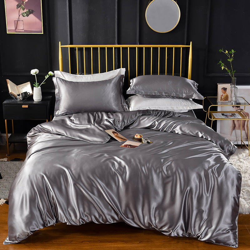 25 Momme Luxury Pure Mulberry Silk sengetøy sett med 4(1x dynetrekk + 1x laken + 2x putevar)