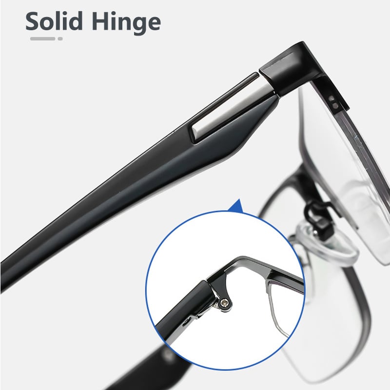 MULTIFOKUS-LESEBRILLER I TITAN FOTOKROMATISKE PROGRESSIVE BRILLER MED DOBBELT LYS OG ANTIBLÅTT LYS