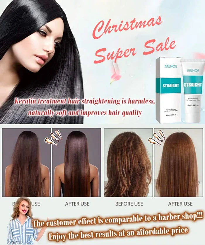 (Kjøp 2 og få 1 gratis)Silk og Keratin Behandling Håret Glattende Krem