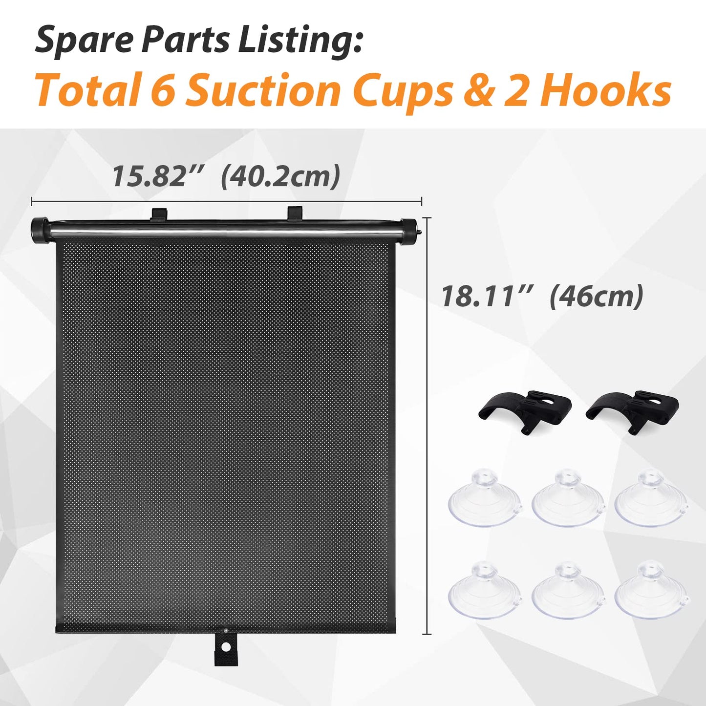 Inntrekkbar vindusrullegardin for lastebil/bil/SUV/soverom/kjøkken/stue/kontor