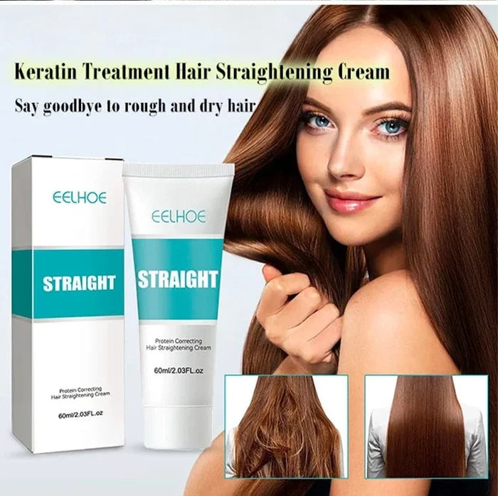 (Kjøp 2 og få 1 gratis)Silk og Keratin Behandling Håret Glattende Krem