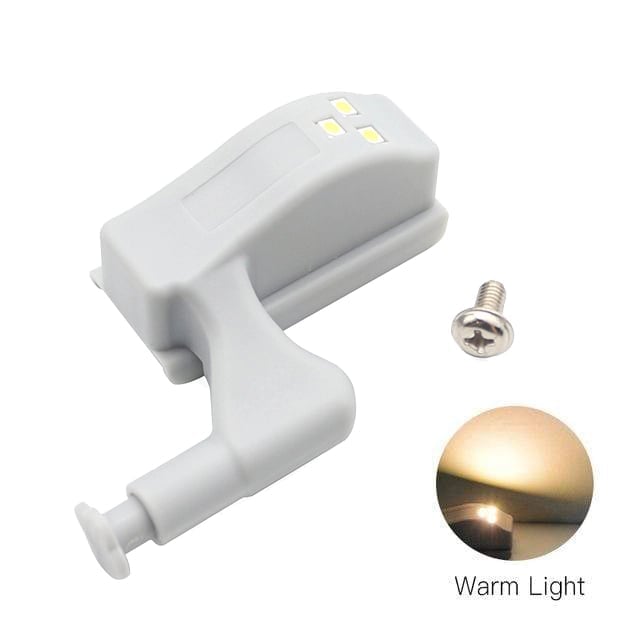 LED innvendig hengslelampe under skapet