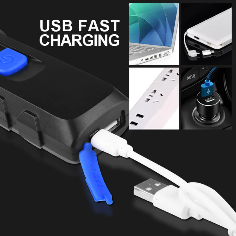 Magnetisk multifunksjonell sammenleggbar arbeidslampe