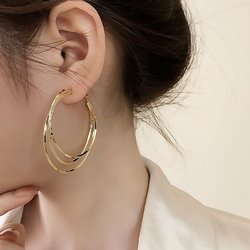 ✨Triple Hoop Diamond øreringer( 50%avslag)