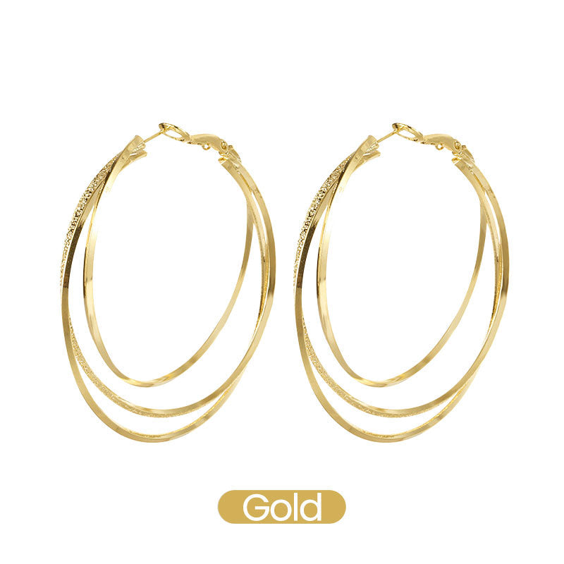 ✨Triple Hoop Diamond øreringer( 50%avslag)