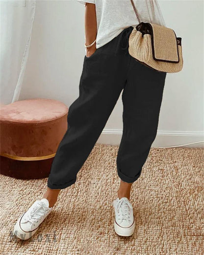 💕Siste dag med 50 % rabatt💕👖Ledig bukse i bomull og lin til dame