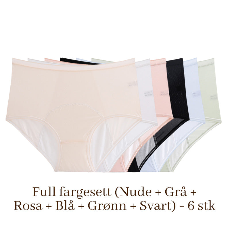 Siste dag med 50 % rabatt - Vaskbare Lekkasjesikre Truser i Store Størrelse for Kvinner L-5XL