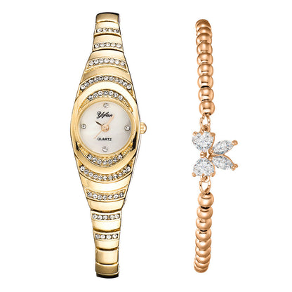 Dame armbåndsur med strass