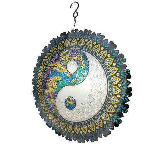 3D Fargerik Vindspinnende Mandala