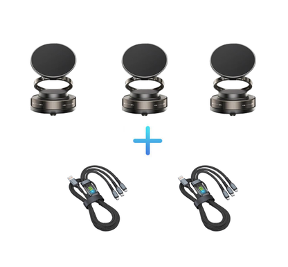 🔄360° justerbar magnetisk telefonholder med vakuum📱🚗