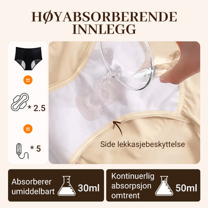 Siste dag med 50 % rabatt - Vaskbare Lekkasjesikre Truser i Store Størrelse for Kvinner L-5XL