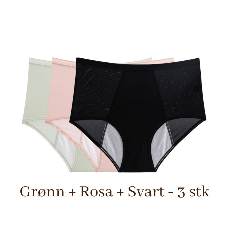 Siste dag med 50 % rabatt - Vaskbare Lekkasjesikre Truser i Store Størrelse for Kvinner L-5XL