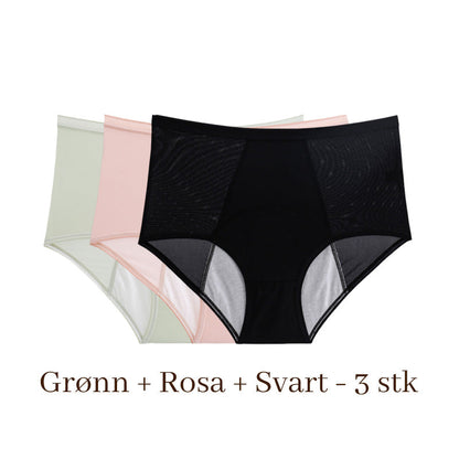 Siste dag med 50 % rabatt - Vaskbare Lekkasjesikre Truser i Store Størrelse for Kvinner L-5XL