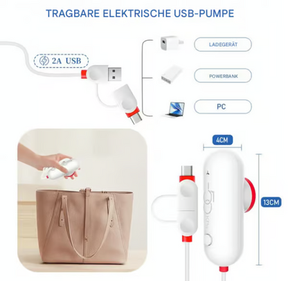6-pakning USB elektriske vakuumkompresjonsposer - Spar plass, reis lett!
