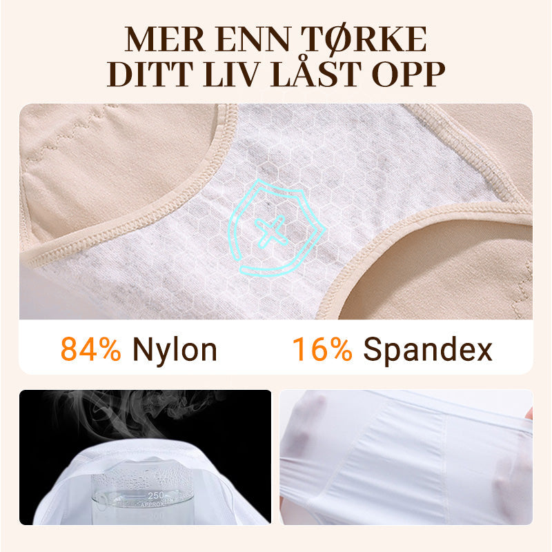 Siste dag med 50 % rabatt - Vaskbare Lekkasjesikre Truser i Store Størrelse for Kvinner L-5XL