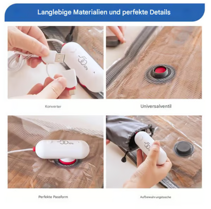 6-pakning USB elektriske vakuumkompresjonsposer - Spar plass, reis lett!