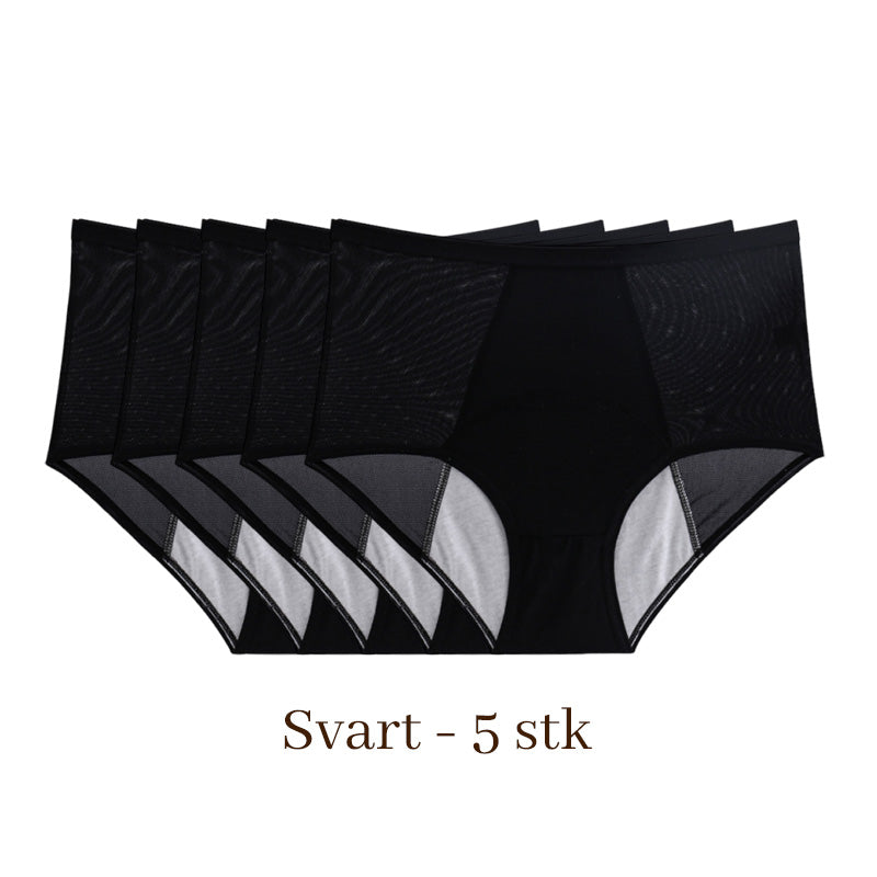 Siste dag med 50 % rabatt - Vaskbare Lekkasjesikre Truser i Store Størrelse for Kvinner L-5XL