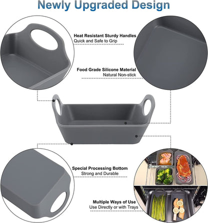 Skillevegger i silikon for bakeplater