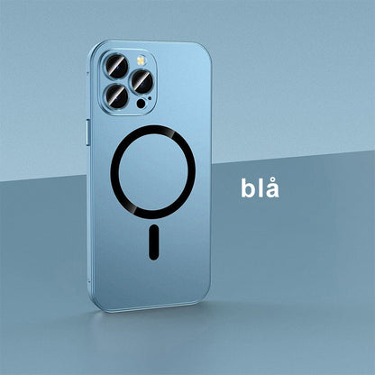 Magnetisk ladede aluminium metallstøtfanger matt deksel til iPhone