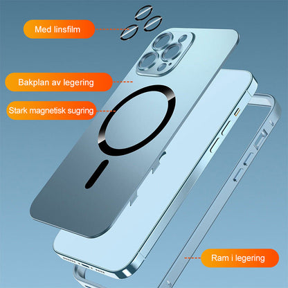 Magnetisk ladede aluminium metallstøtfanger matt deksel til iPhone