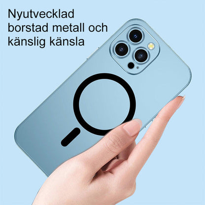 Magnetisk ladede aluminium metallstøtfanger matt deksel til iPhone