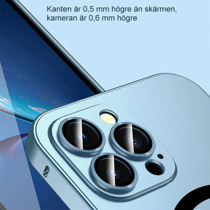 Magnetisk ladede aluminium metallstøtfanger matt deksel til iPhone