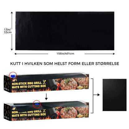 Ikke klebende Grillmatter med Skjæreboks